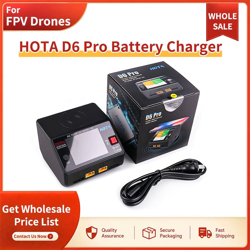 Hota D6 Pro Dual Lipo Charger - SNQP HOTA D6 Pro バッテリー充電器デュアルチャンネルバランス充電器 FPV