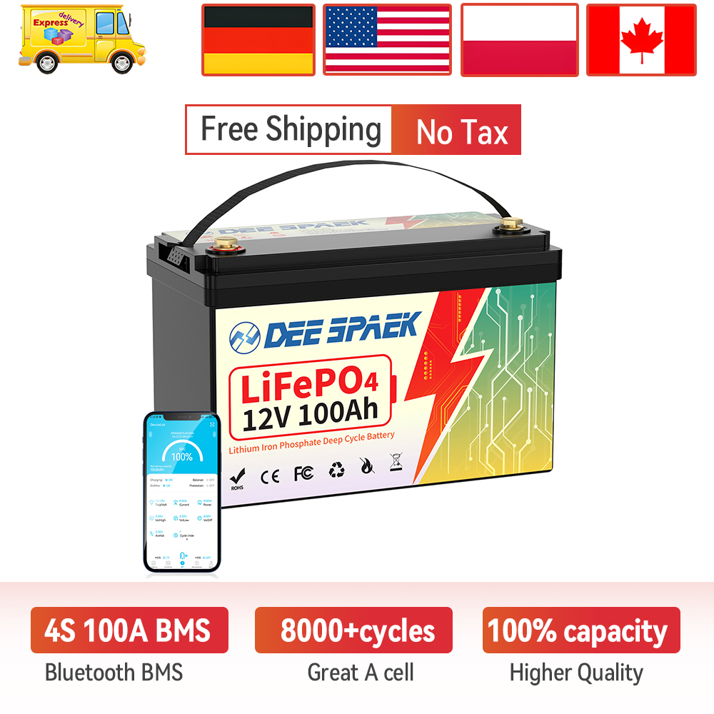 Lifepo4 12V 100Ah Bms Bluetooth - DEEPSPAEK 12V 100Ah Lifepo4バッテリー Bluetooth 100A