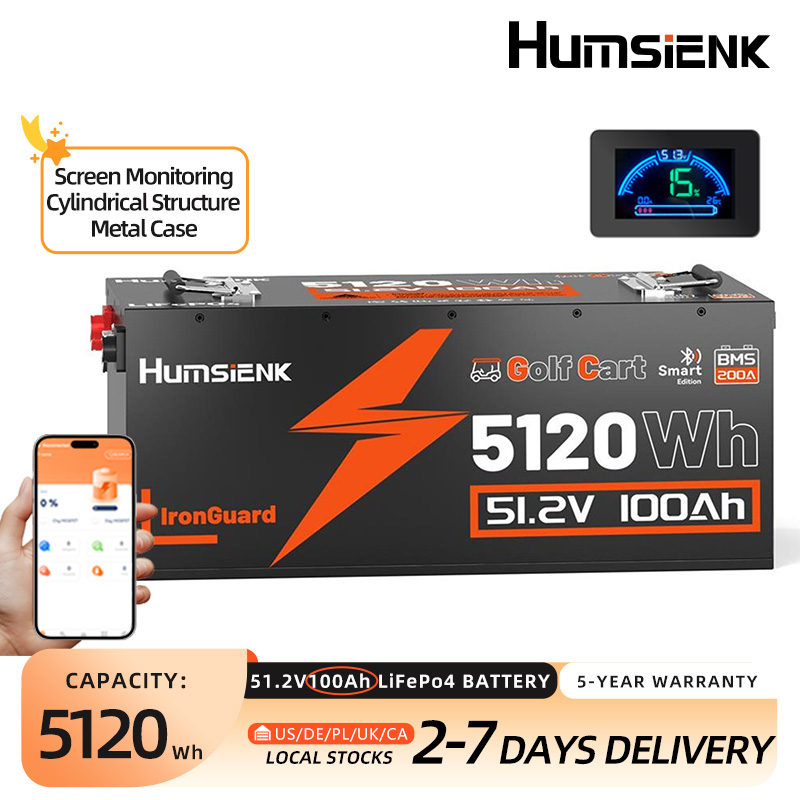 Lifepo4 12V 100Ah Bms Bluetooth - Humsienk LiFePO4バッテリー 48V 100Ah ゴルフカート専用 200A