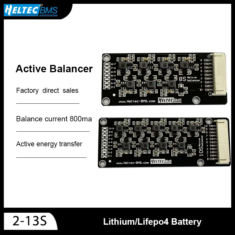 12S Lipo Battery Balancing Board - アクティブバランサー 0.8A イコライザー エネルギー転送ボード 2S 4S