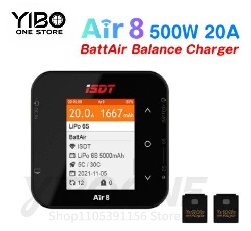 Isdt Air8 8S Lipo Charger - Air8 500W 20A 1-8S リポバランシングチャージャー、リチウムイオン/リポ/リHV/ニッケル水素/鉛 RC、航空機モデル用リチウム充電器