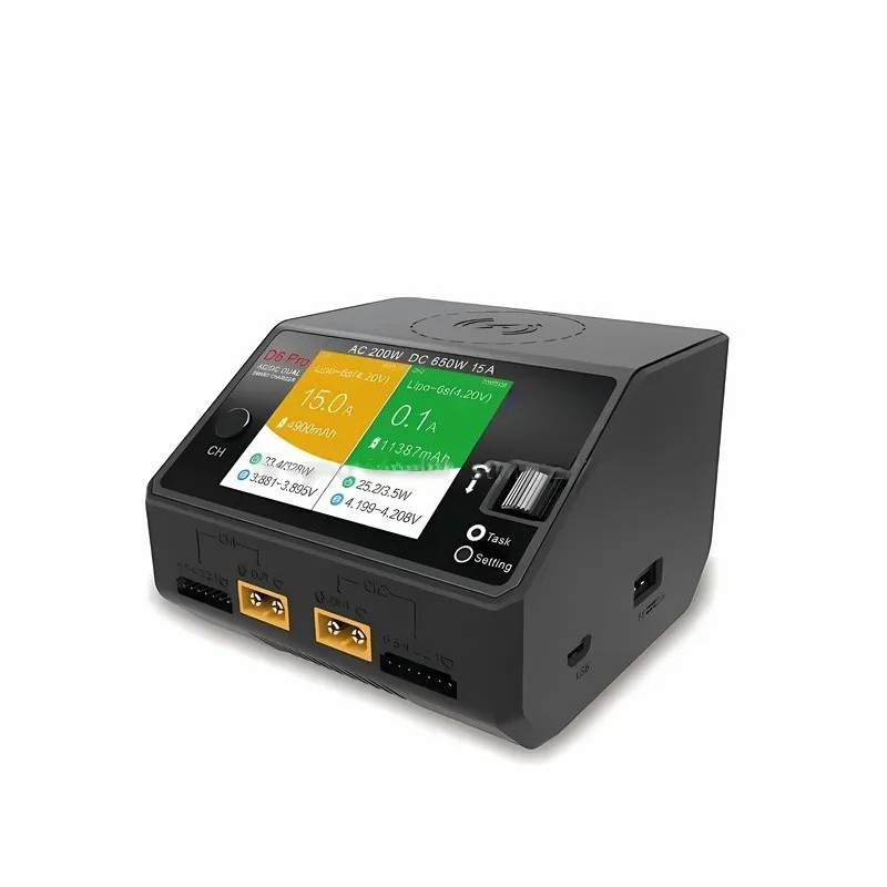 Hota D6 Pro Dual Lipo Charger - ホットセール D6 Pro スマートプラグイン充電器 AC200W DC650W