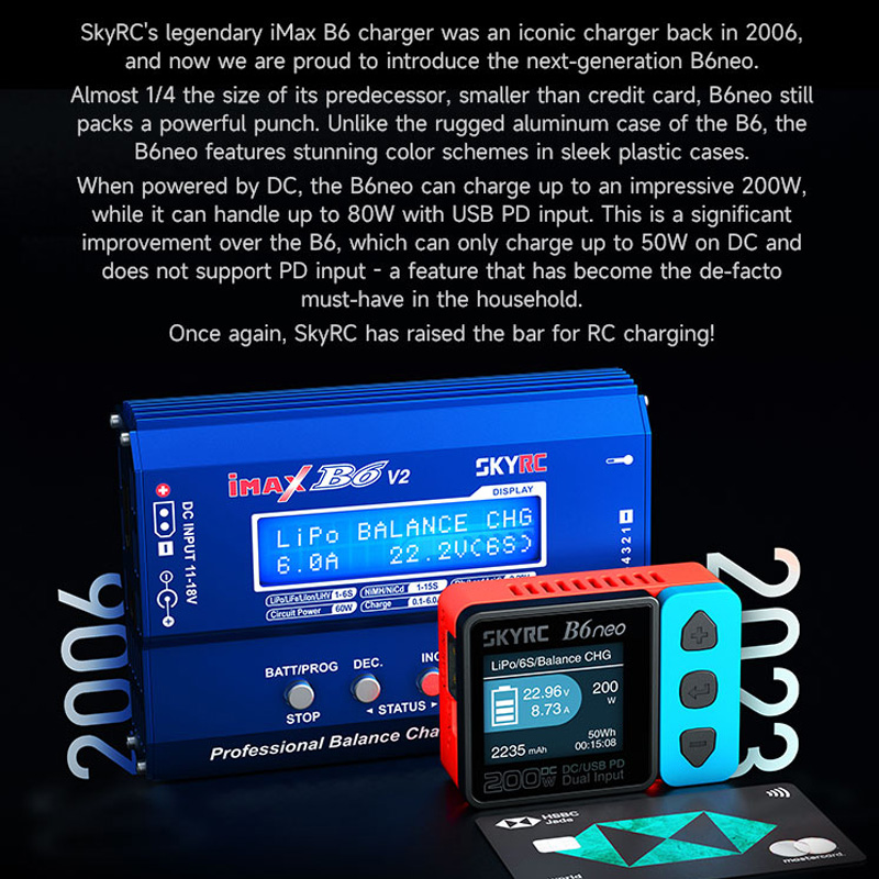 SkyRC B6 Neo スマート充電器 200w DC充電 - Skyrc B6 Neo Smart Charger のレビューと価格