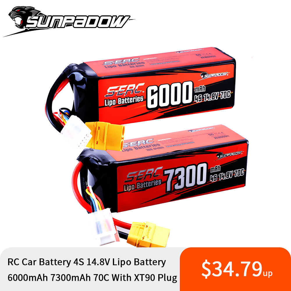 サンパド-バッテリー4s,6000mah,7300ah,70 - 4S Lipo Battery 14.8V 6000Mah のレビューと価格