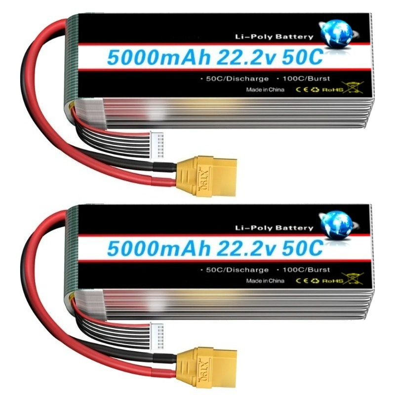 新しい 5000/6000mah 22.2V リポバッテリー - 6S Lipo Battery 22.2V 5000Mah のレビューと価格