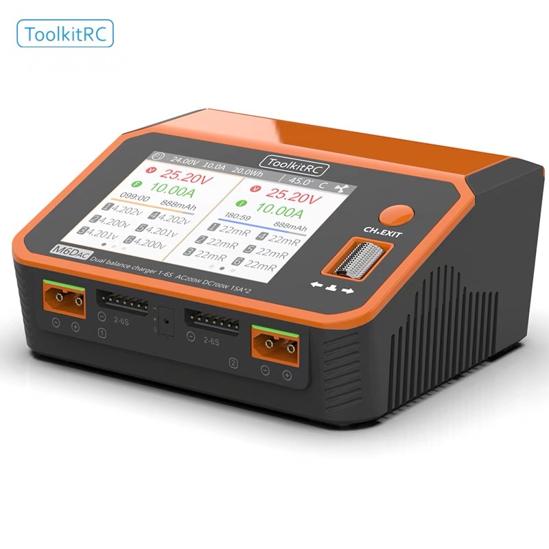 ToolkitRC M6DAC 350W×2 USB-C 6 - Toolkitrc M6Dac Smart Charger のレビューと価格