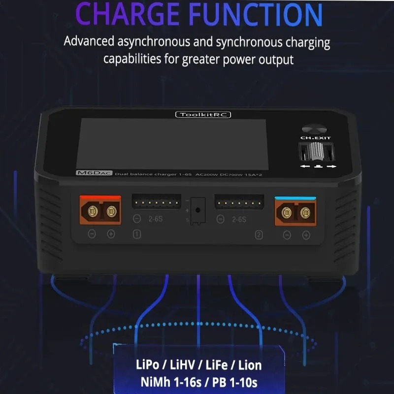 ToolkitRC M6DAC デュアルチャンネルスマートリ - Toolkitrc M6Dac Smart Charger のレビューと価格