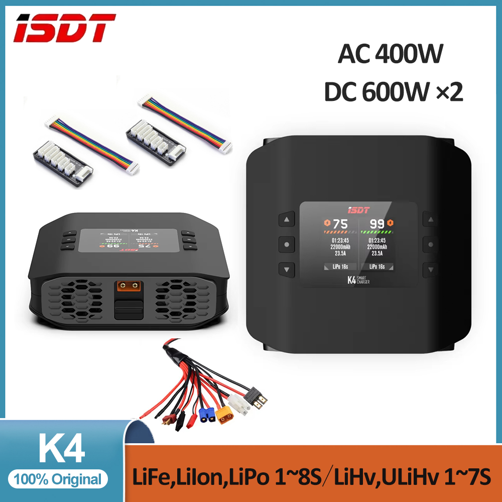 ISDT K4 1~8S リチウム電池スマート充電器 AC4 - Isdt K4 Dual Lipo Charger のレビューと価格