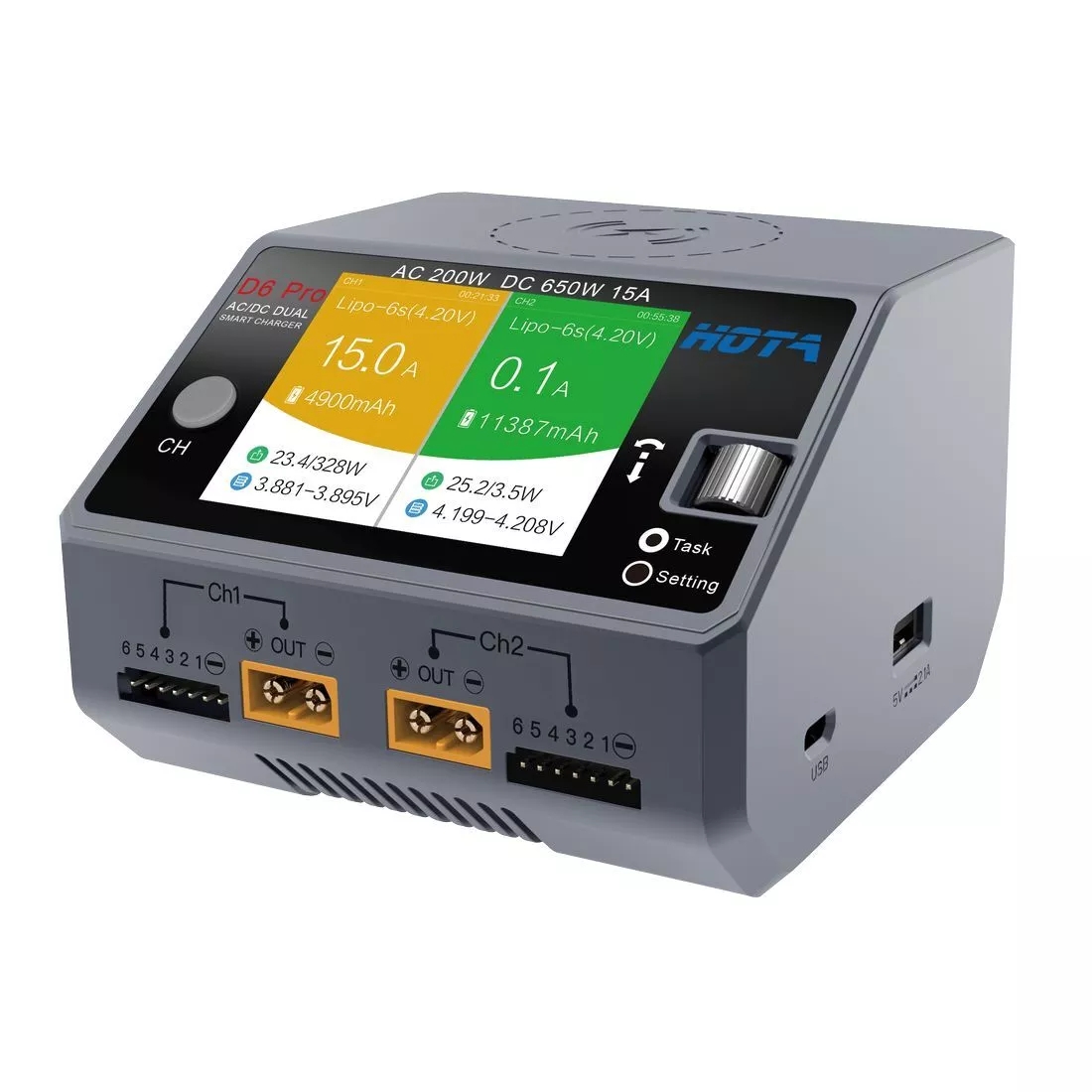 HOTA D6 Pro リポバッテリー充電器 デュアルチャン - Hota D6 Pro Dual Lipo Charger のレビューと価格