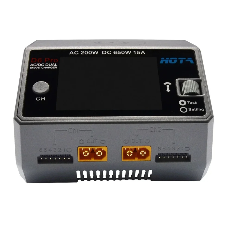HOTA D6 Pro 650W デュアルチャンネルスマート - Hota D6 Pro Dual Lipo Charger のレビューと価格